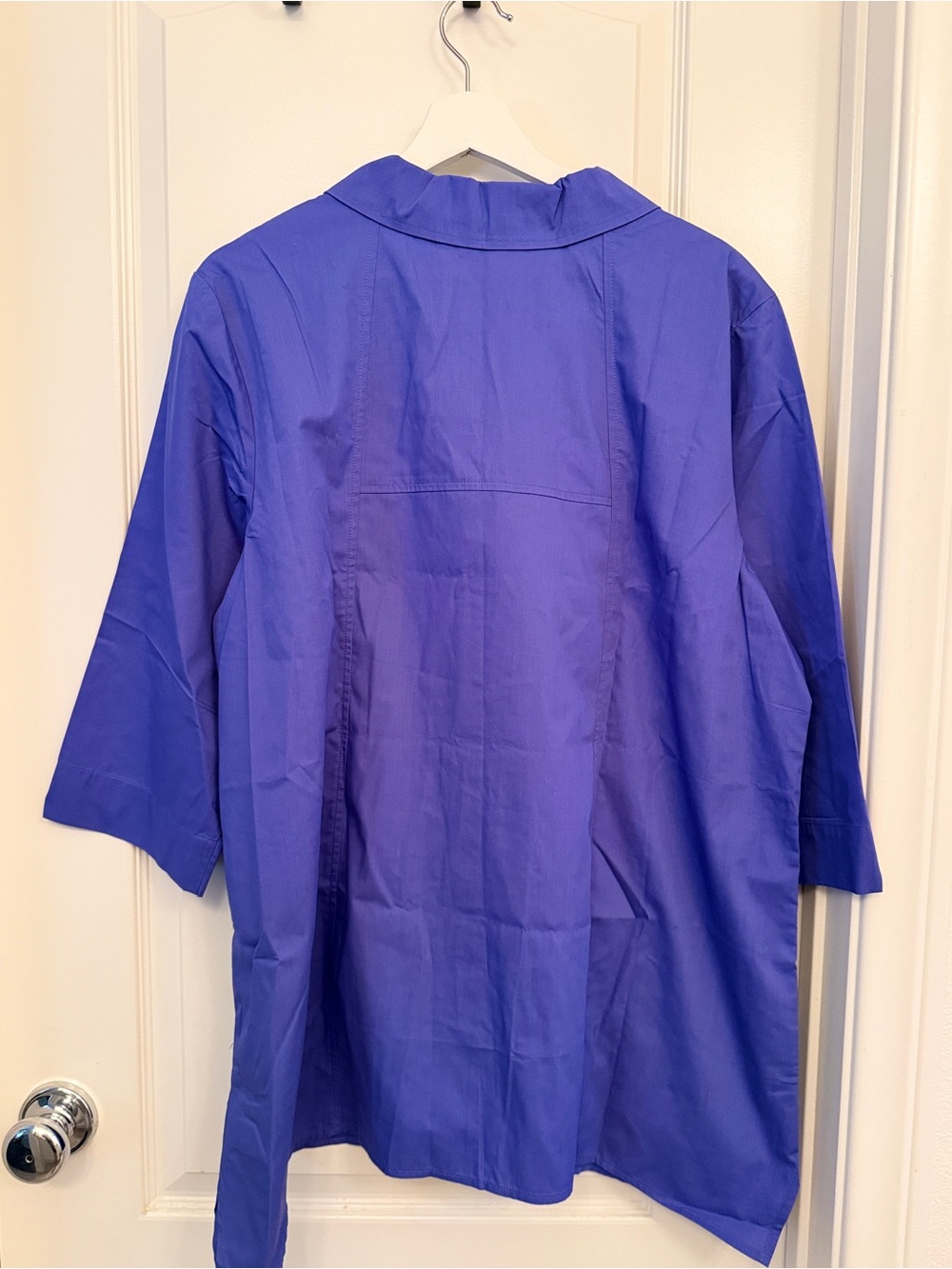 Joan Rivers Periwinkle Collared Button-Front Shirt - Picture 3 of 3